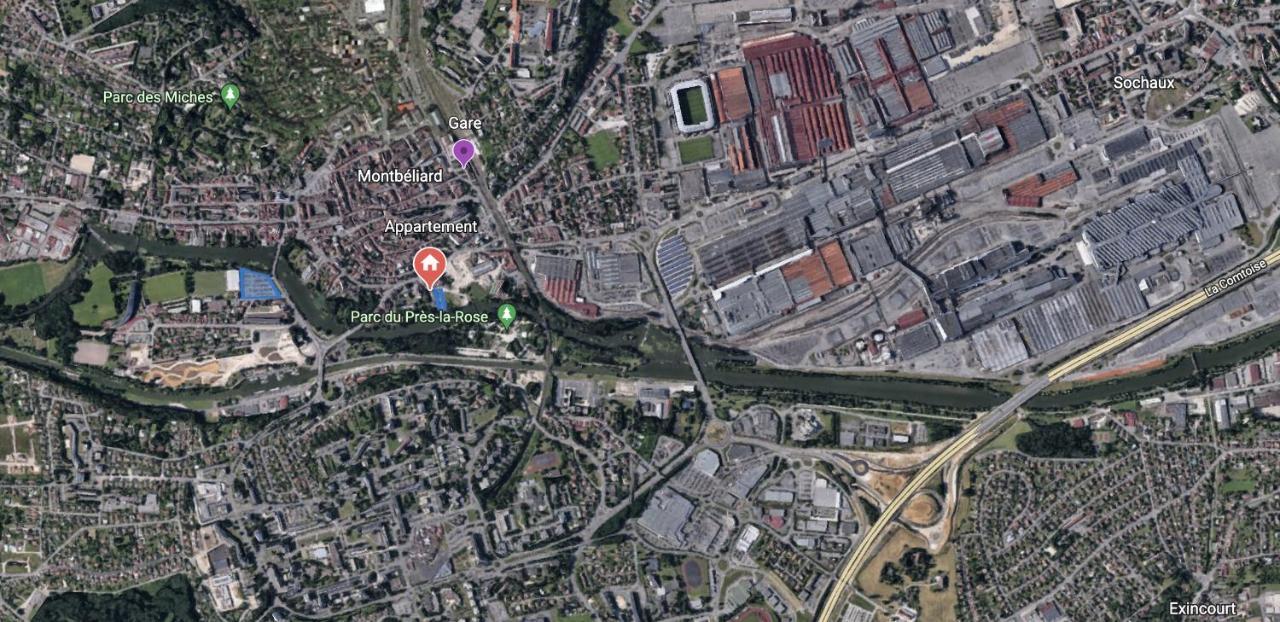 Appartement Avec Terrasse Et Parking Gratuit Accole Montbéliard Extérieur photo